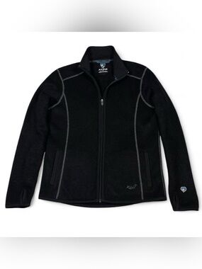 NWOT Kohl Alfpaca Fleece Full-Zip Jacket Thumb Holes Women’s S Heart-shaped Logo